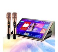 New Karaoke Machine, DSP Sound Effect Settings, 27 Languages, 19.5-inch Capacitive Screen, LED Capacitive Touch Screen, Professional Wireless Microphone, Free Cloud Download Songs, for Home Party