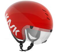 NEW KASK Unisex Bambino Pro Time Trial 55-58cm Cycling Visor Helmet - Glossy Red