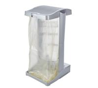 Trash Bag Holder Stand 50-100L Silver Dust Waste Bin Lidded Sturdy with Base UK