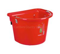 NEW Kerbl Feed Bucket With Hooks And Flat Back For Door Fence Stable Feeding