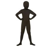 NEW Kids Black Second Skin All in One Jumpsuit Halloween Fancy Dress Costume