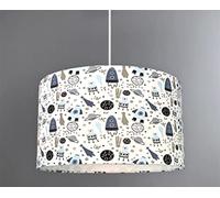 New Kids Children’s Room Space Rockets Space Ship Star Pattern lamp Shade Pendant Light Shade Blue White