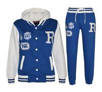 NEW KIDS GIRLS BOYS BASEBALL TRACKSUIT HOODED JACKET BOTTOM SET SIZE 7-13YEARS