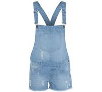 NEW KIDS GIRLS DENIM STRETCH LIGHT WASH PLAYSUIT JUMPSUIT DUNGAREE SHORTS