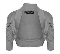 New Kids Girls Ruched Sleeve Stylish Shrug Bolero Cropped Cardigan 2 3 4 5 6 7 8 9 10 11 12 13 Years Grey