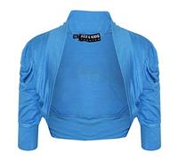 New Kids Girls Ruched Sleeve Stylish Shrug Bolero Cropped Cardigan 2 3 4 5 6 7 8 9 10 11 12 13 Years