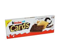 3x Kinder Cards Italian Wafer Biscuit Cookies Biscuits Cookies with Milk & White Chocolate 128g New!