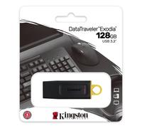 Kingston DataTraveler Exodia 128GB USB 3.2 Blk/Yellow USB Flash Drive