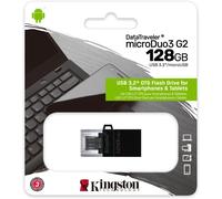 Kingston DataTraveler microDuo3 G2 - DTDUO3G2/64 GB microUSB and USB Type-A Flash Drive for Android OTG, Black