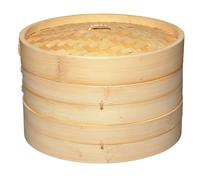 Kitchen Craft Bamboo Steamer Basket World of Flavours 25cm – 2-Tier – Beige