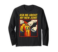 New Knee Ask Me About My New Joint Fun Mens Surgery Patient Long Sleeve T-Shirt