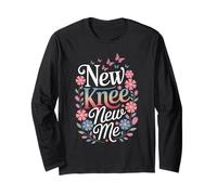 New Knee New Me Floral Recovery Design Long Sleeve T-Shirt