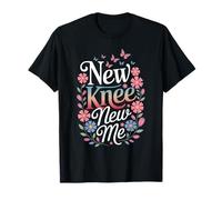 New Knee New Me Floral Recovery Design T-Shirt