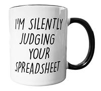 New Korbah I'm Silently Judging Your Spreadsheet Coffee Mug - Unique Gift Mugs For Boss, CPA, Accountant And More, Surely To Be Loved By All. 11 Oz