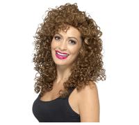NEW Ladies Boogie Babe Disco Party 80's Wig Fancy Dress Accessories