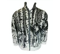 New Ladies Double Fleece Dolphin Animal Puppies Wolf Wild Printed Womens Jacket Coat UK Sizes S- 2XL (L, Timber Wolf (with Hood))