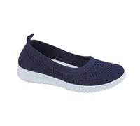 New Ladies Gym Memory Foam Slip On Get Fit Go Walking Comfy Trainers Shoes Size Navy 4