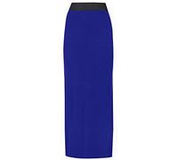 New Ladies Plain Long maxi Skirt Dress Womens Size Royal 12