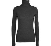 New Ladies Plain Long Sleeve Polo Neck Stretch Top Women Turtle Neck Jumper Shirt (XXXL (UK 24-26), Charcoal)