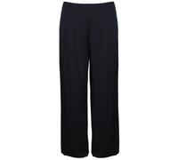 New Ladies Plus Size Palazzo Trousers Womens Polka Dot Print Plain Baggy Wide Leg Stretch Pants Black Size 24 - 26