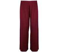 New Ladies Plus Size Palazzo Trousers Womens Polka Dot Print Plain Baggy Wide Leg Stretch Pants Burgundy Maroon Size 24 26