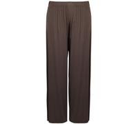 New Ladies Plus Size Palazzo Trousers Womens Polka Dot Print Plain Baggy Wide Leg Stretch Pants Mocha Light Brown Size 24 - 26