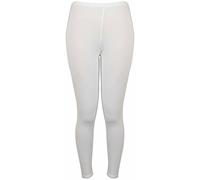 New Ladies Plus Size Stretch Jersey Leggings Womens Plain Elasticated Trousers Long Pants Cream Size 24 - 26