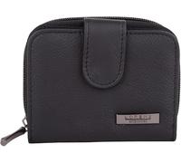 New Ladies Practical Genuine Leather Bi-Fold Money/Coin Holder/Pouch/Purse Money Organizer (Black)