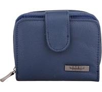 New Ladies Practical Genuine Leather Bi-Fold Money/Coin Holder/Pouch/Purse Money Organizer (Navy)