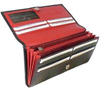 New ladies Visconti Colorado black red two tone soft leather purse wallet cd21