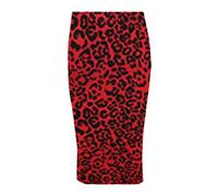 New Ladies Women's Leopard Skull Zebra Tartan Dogtooth Bang Stripe Multi Printed Pattern Bodycon Fitted Straight Stretch Elasticated Waistand Midi Pencil Tube Skirt UK Plus Sizes 8-26