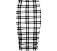 New Ladies Women's Leopard Skull Zebra Tartan Dogtooth Bang Stripe Multi Printed Pattern Bodycon Fitted Straight Stretch Elasticated Waistand Midi Pencil Tube Skirt UK Plus Sizes 8-26