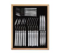 New Laguiole 24pc Cutlery Set in Tray (Stainless Steel)
