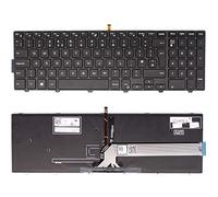 New Laptop Keyboard Replacement For Dell Inspiron 15 3559 3553 UK Layout Backlit Keyboard QWERTY with Frame Compatible with DP N: 051CHY, 0PDKK0, 0G7P48, G7P48, PK1313G1B00, NSK-LR0BC, MP-13N83USJ442