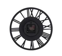 New Large Indoor Wall Clock Big Roman Numerals Giant Open Face Wooden Black 30Cm