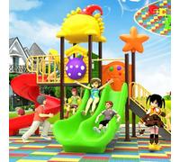 New Large-Scale Outdoor Swing and Plastic Slide Combo, Playground Facilities and Equipment for Residential Communities(A1)