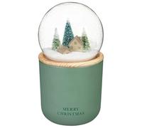 New Large Snow Globe Candle - Festive Decorative Winter Wonderland Candle with Timeless Snow Globe Design, Warm Cosy Glow, Perfect Holiday Home Decoration Idea-A02 (Green)