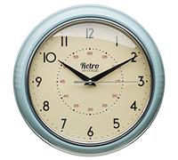 New Large Vintage Round Retro Clock Room,Living Room Decortion - Duck Egg
