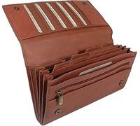 New large Visconti soft brown leather RFID anti fraud passport travel wallet organiser bag style 1179(Size: 23 X 12 X 3cm)