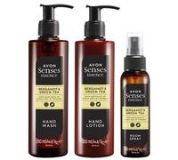 New Larger Size Avon Essence Bergamot and Green Tea Bathroom Trio - sold by ultimate things shop on amazon