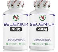 *New Launch* | Nutriodol Selenium 200 μg (L-Selenomethionine) - 365 Vegan Micro-Tablets | High Bioavailability | Contributes to the Maintenance of Normal Hair, Nails and the Immune System. (Pack of 2)