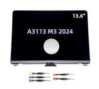 New LCD for MacBook Air Retina 2024 M3 A3113 EMC 8611 MRXP3 MRXR3 MRXU3 MRXN3 MRXQ3 MRXT3 MRXV3 13.6inch 2560x1664 Full LCD Screen Display Assembly Silver
