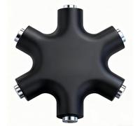 NEW LEADER Headphone Splitter, Audio Splitter 3.5mm Jack with 5 Ports, Multi Stereo Headset Adapter for Sharing Sound, Compact Travel Friendly Design, Works with Mobile, Tablet, Gaming Console