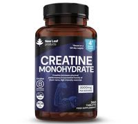 New Leaf Creatine Monohydrate 3000mg - 360 Creatine Tablets | Micronised Tablets, Gym & Exercise Supplement for Men & Women, 4 Month Supply, Non-GMO, Magnesium Stearate-Free
