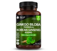 Weight World - Tablets - Ginkgo Biloba & Korean (Panax) Ginseng - 7000mg/600mg, B3 & B5 - 120 Vegan