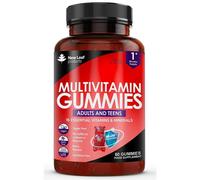 Chewable Vegan Multivitamin Gummies - Non Sugar Coated, Gluten Free, Non-GMO Multivitamins for Men and Woman - Fortified with Vitamins C A D E B Biotin, Folate, & Zinc