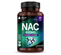 New leaf health NAC N-Acetyl-Cysteine 600mg Supplements, High Bioavailability Amino Acid 180 Capsules in Aqua New leaf health Aqua