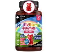 New leaf health New Leaf Products Multivitamin Gummies For Kids - Essential Daily Chewable Vitamins & Minerals 60 Vegan Gummies in Red New leaf health Red