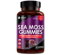 New leaf health Sea Moss Gummies - Irish Sea Moss + Burdock Root & Bladderwrack - 60 Vegan Gummies in Purple New leaf health Purple