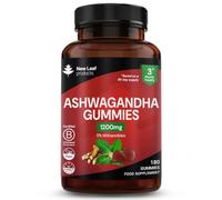 New Leaf High Strength Ashwagandha Gummies 1200mg, 180 Gummies | 5% Withanolides, Pure Root Extract, Real Fruit Juice, No Artificial Colours or Flavours, Gluten Free, 3 Month Supply, UK Made